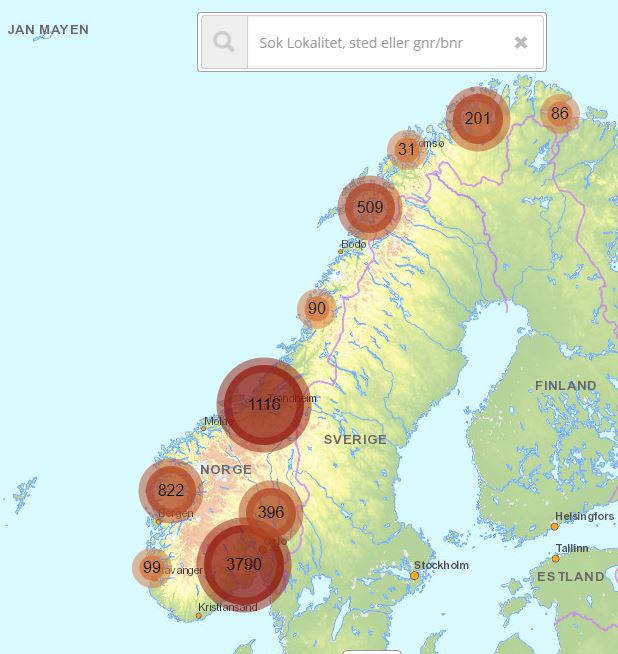 Skjermdump: Grunnforurensning