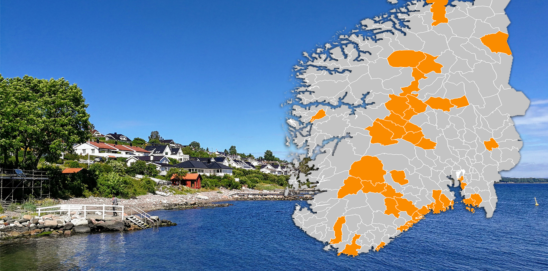 Disse 45 kommunene har boplikt i 2020.