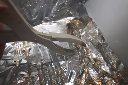 Bruk ei p&oslash;lseklype for &aring; plukke ut det rene s&oslash;lvt&oslash;yet.