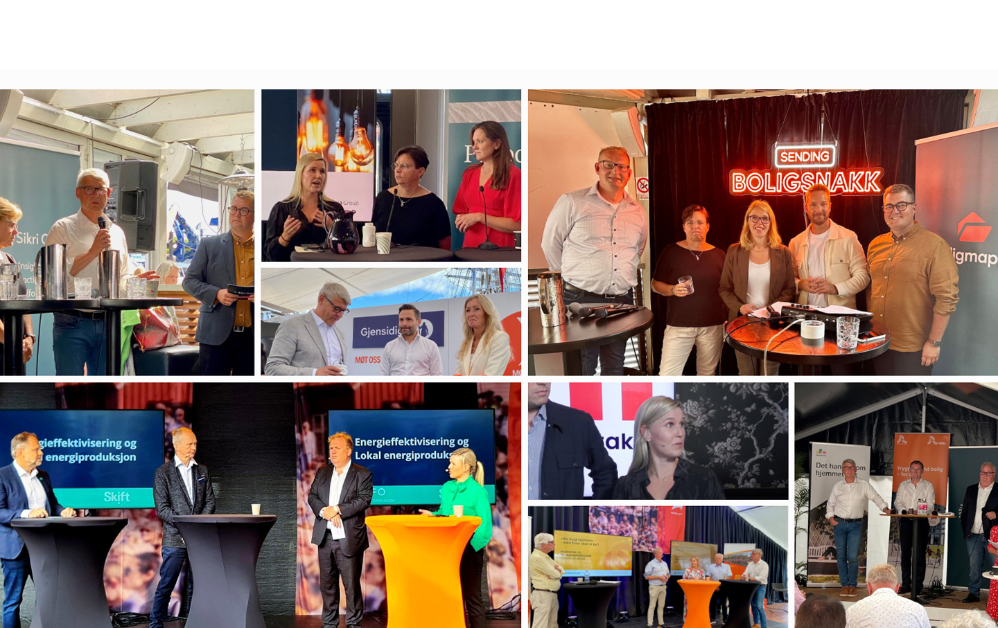 Collage av bilder av Huseiernes tilstedev&aelig;relse ved Arendalsuka