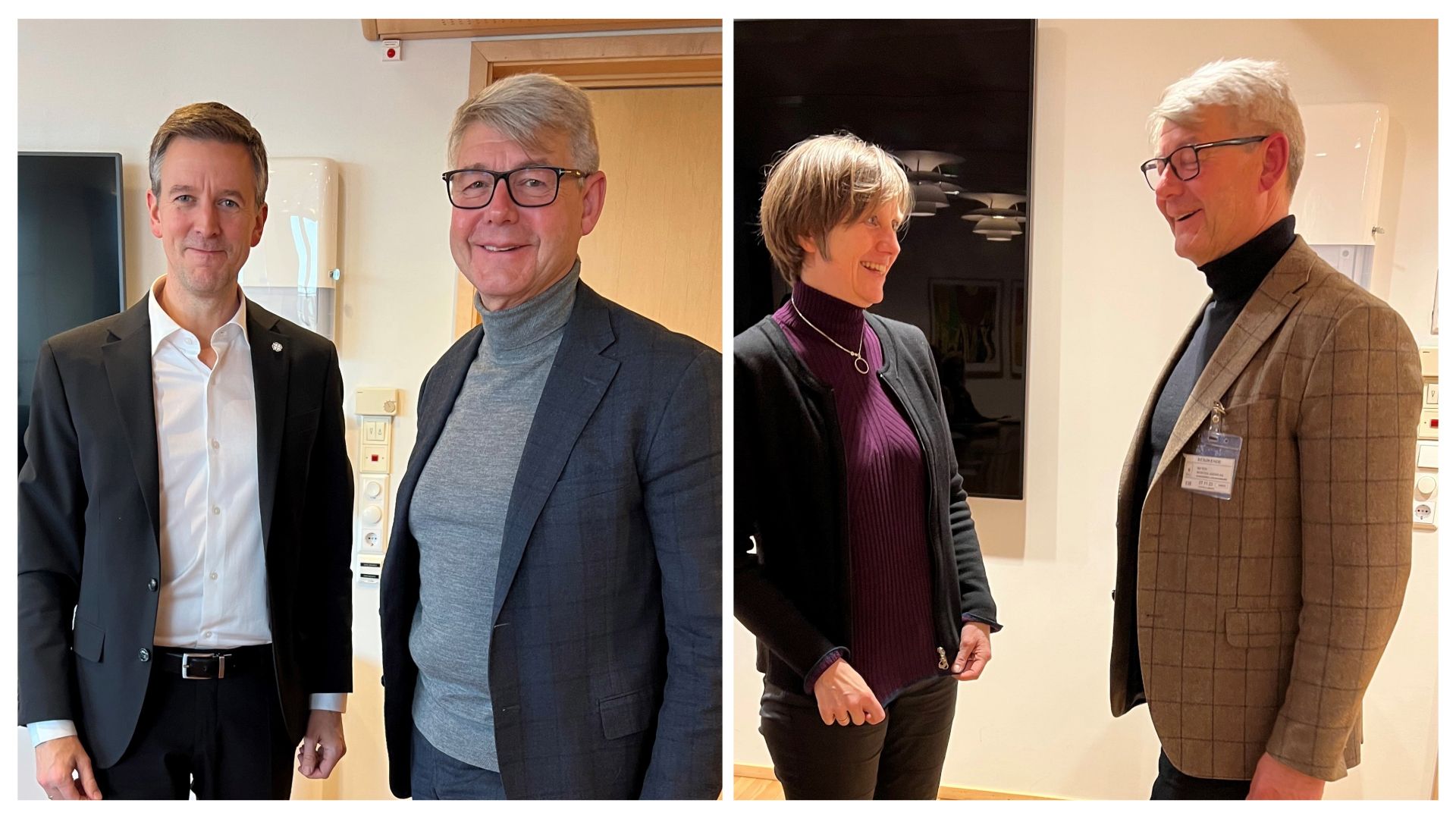 Her er generalsekret&aelig;r Morten Andreas Meyer sammen med ny kommunalminister Erling Sande og med barne- og familieminister Kjersti Toppe.