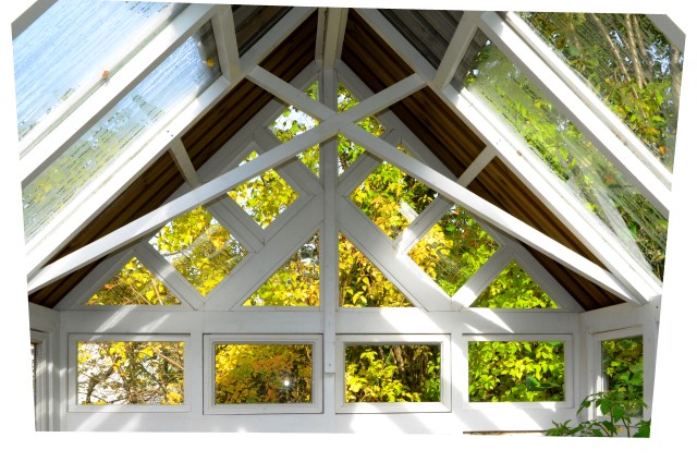 Vakre linjer i drivhustaket