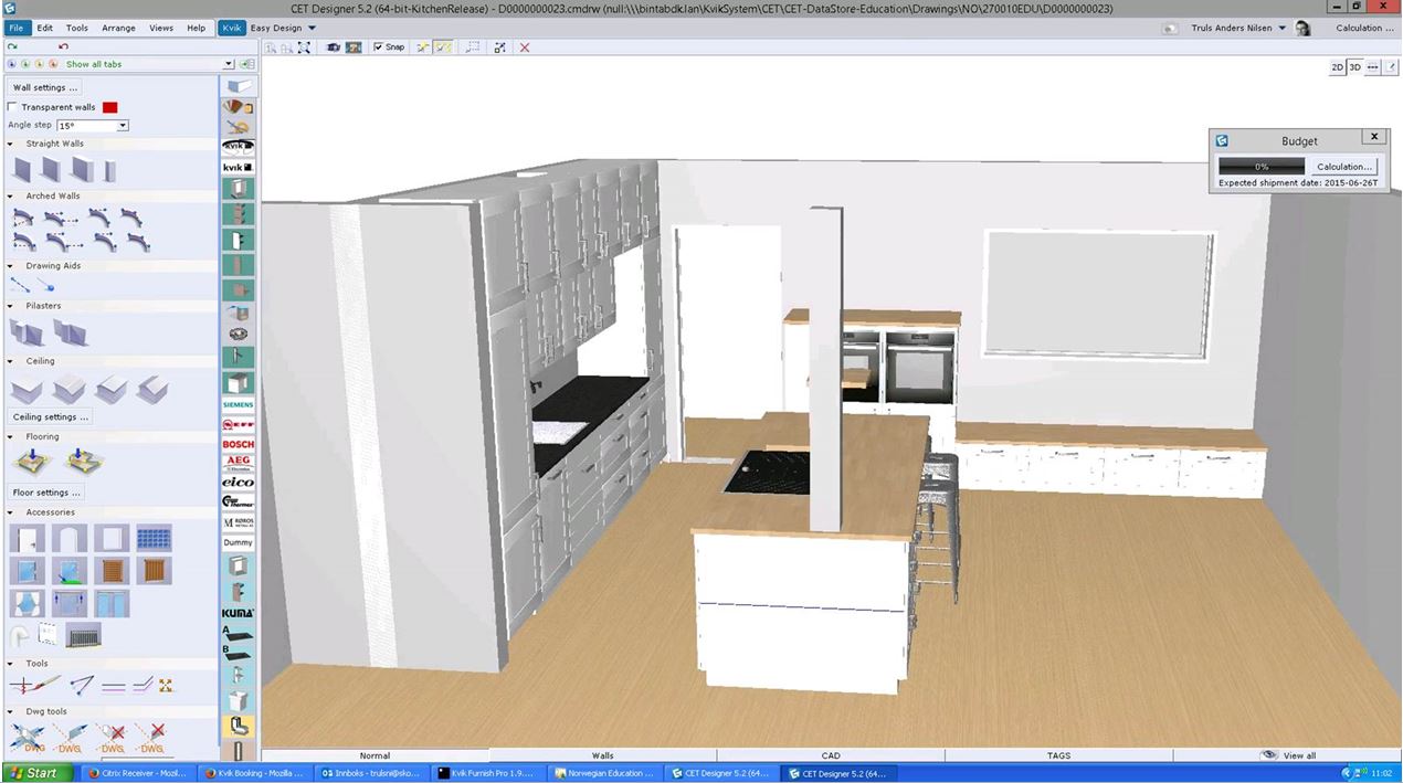 TEGNEHJELP: Hos Kvik får du hjelp til å tegne kjøkkenet, og slipper å sette deg inn i tegneprogrammet selv. 