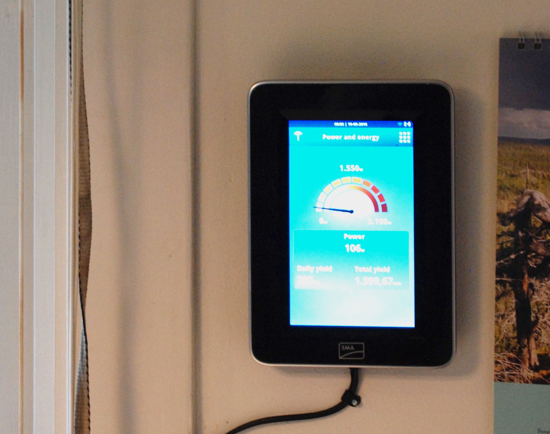 Liten innvendig målestasjon.