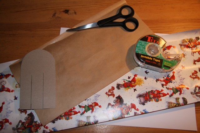 Dette trenger du. Tapen kan byttes ut med en limstift