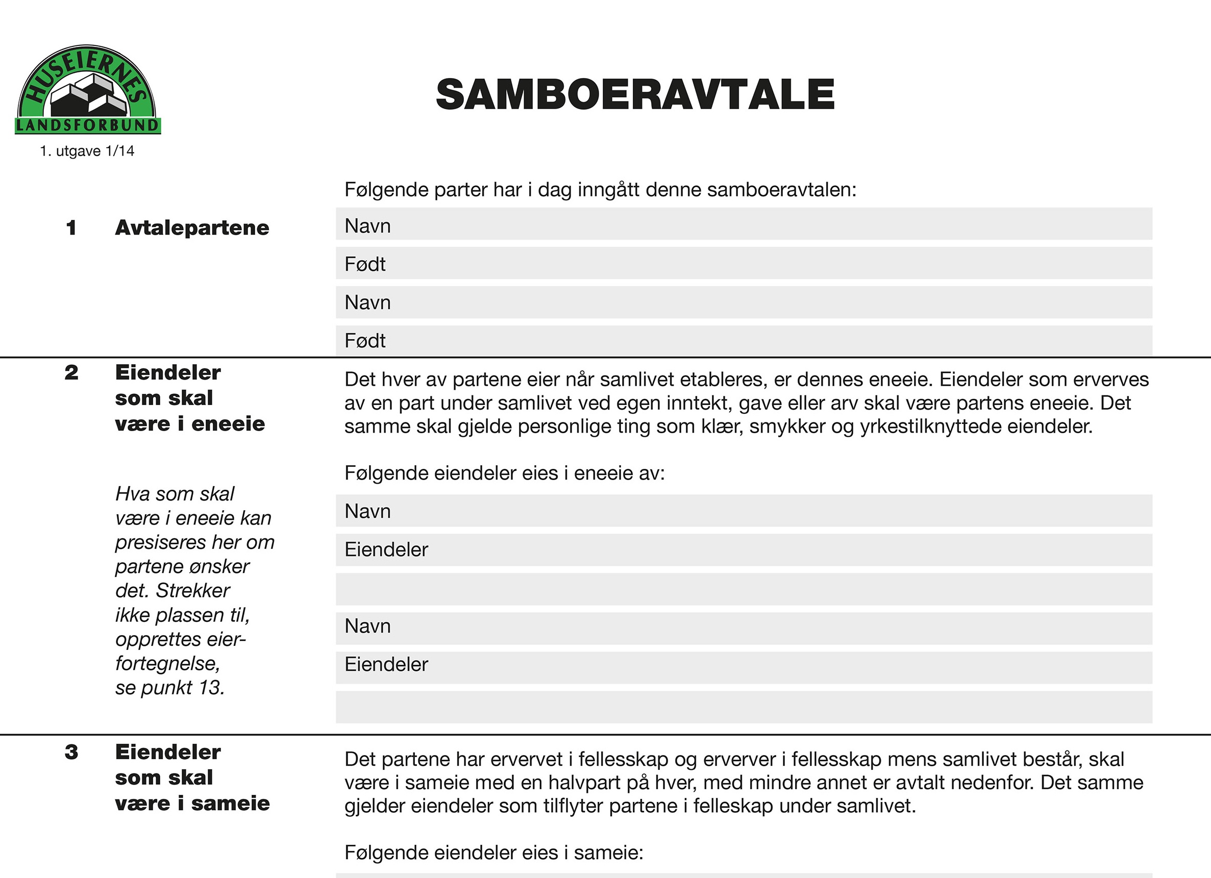 Samboerkontrakt er viktig