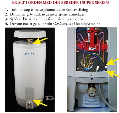 Advarsel fra OSO Hotwater